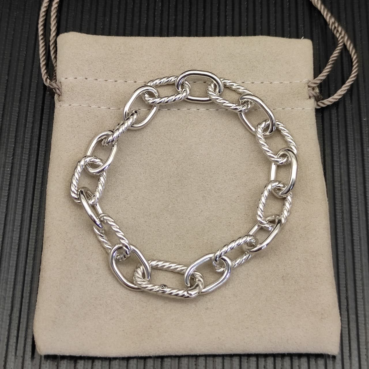 David Yurman Silver-Plated Chain Bracelet